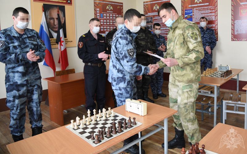 В Управлении Росгвардии по Удмуртской Республике прошел турнир по шахматам