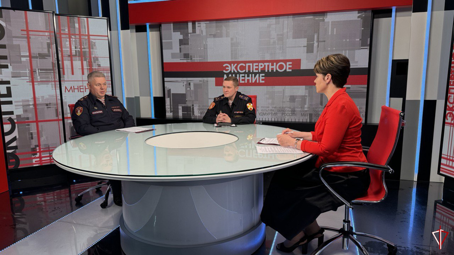 В Удмуртии офицеры Росгвардии приняли участие в программе «Экспертное мнение» на региональном телеканале