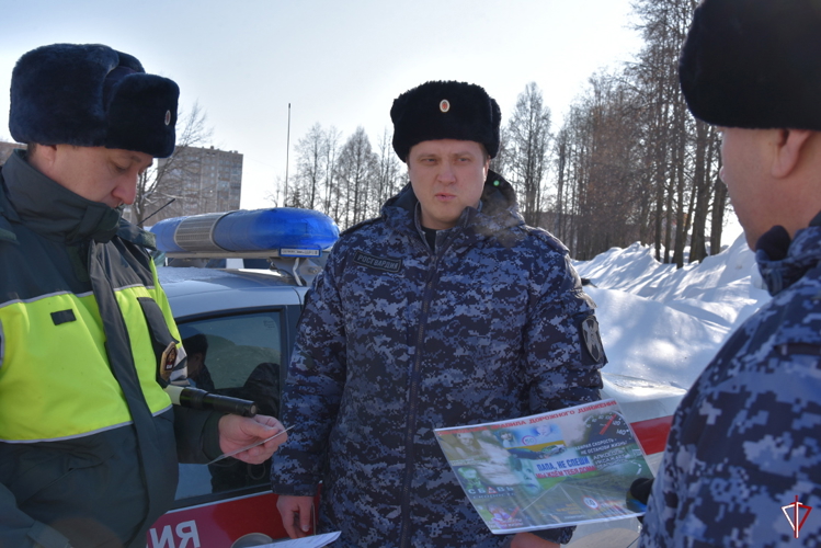 Военная автоинспекция Управления Росгвардии по Удмуртской Республике провела профилактическую акцию
